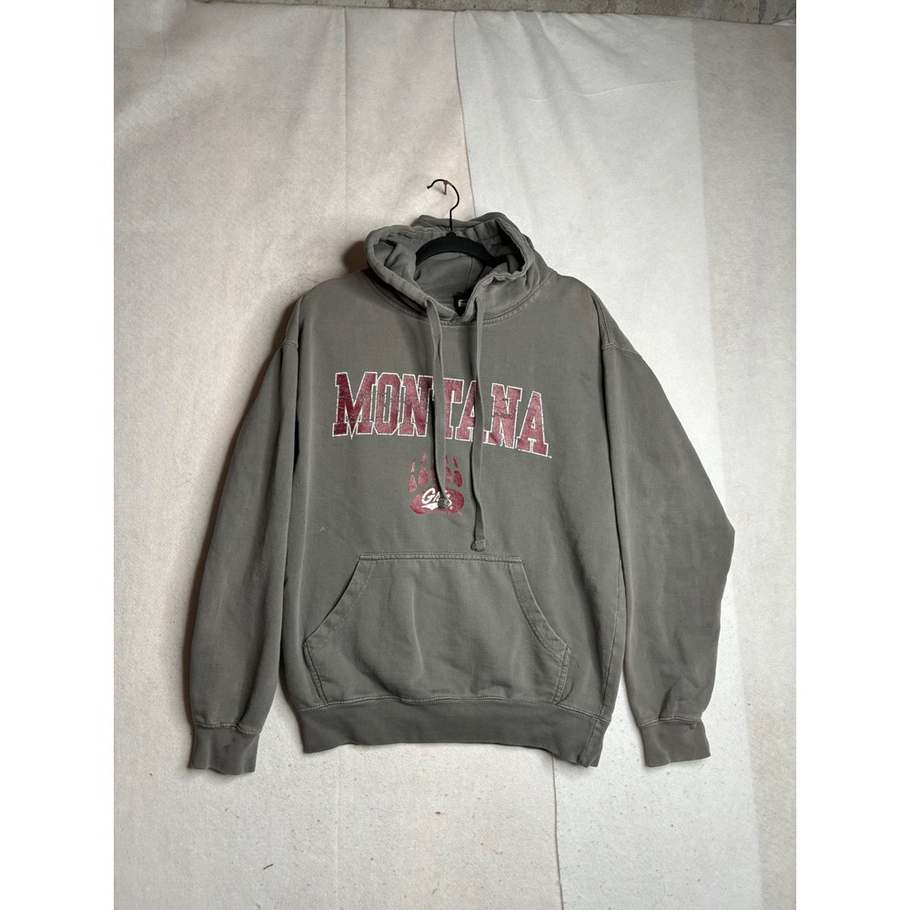 TSI Sportswear University of Montana Grizzlies Hoodie Gray Distressed Mens L